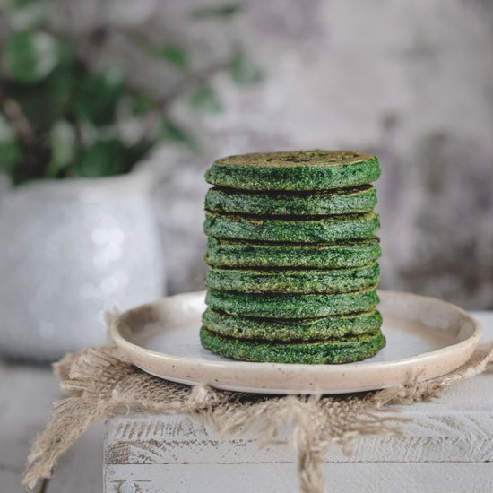 Chickpea flour spinach pancakes