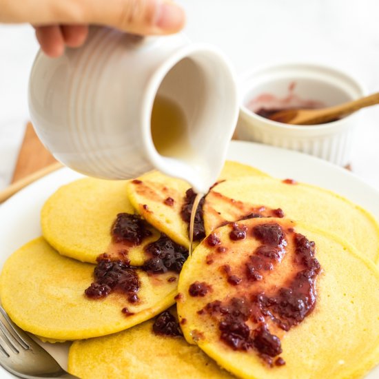 Corn Flour Pancakes (GF,Dairy-Free)