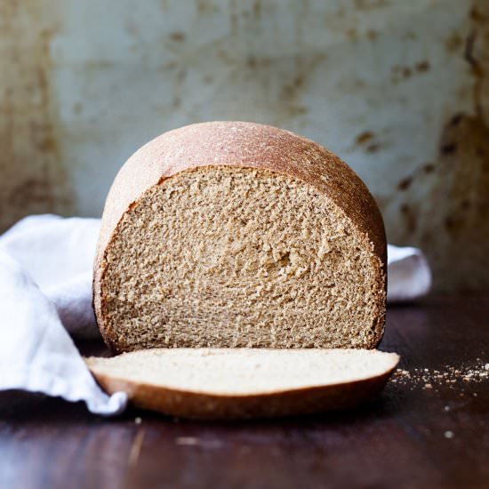 Easy 100% Whole Wheat Bread