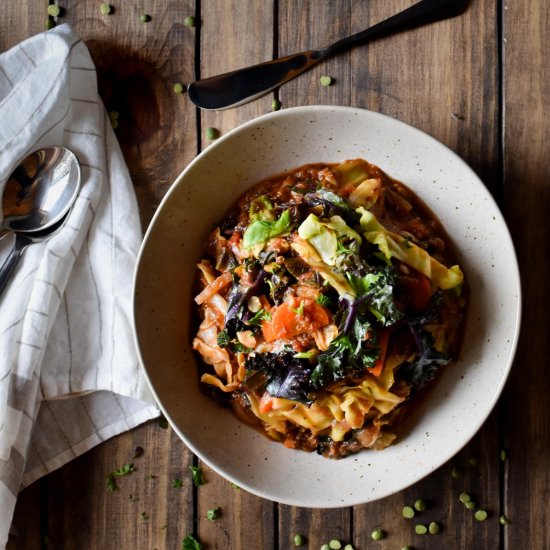 Lentil Quinoa Cabbage Stew