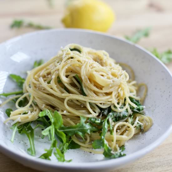 Cacio e Pepe with Arugula