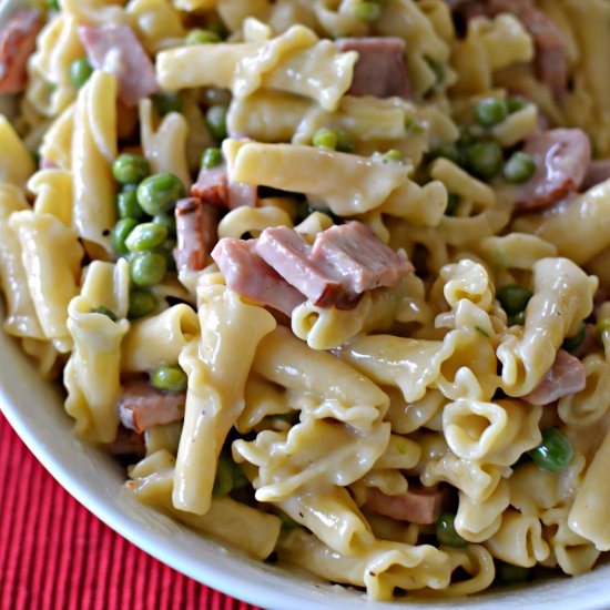 Ham and Pea Campanelle