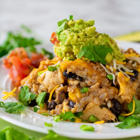 Green Chile Chicken-Rice Casserole