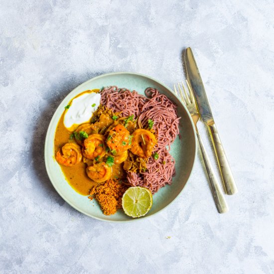 Sri Lankan coconut and prawn curry