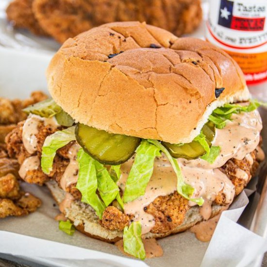 Fried Pork Tenderloin Sandwich