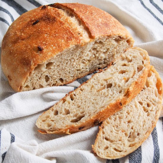 Caramelized onion sourdough bread