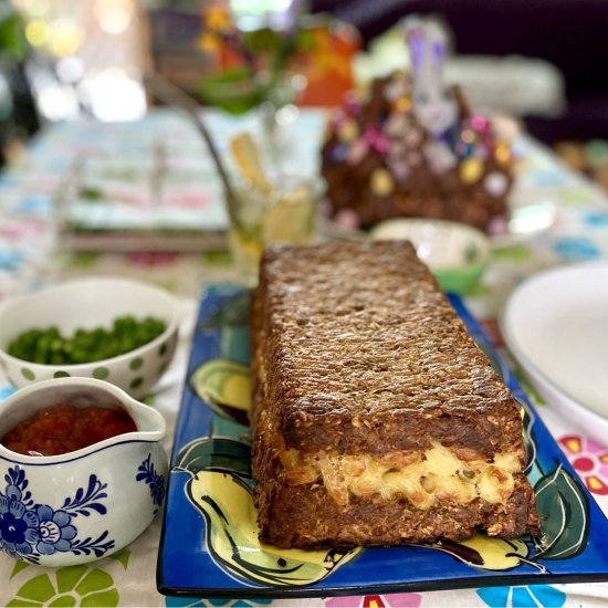 Nut Roast with Mac N Cheese