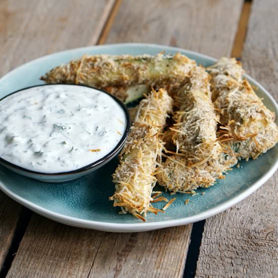 Zucchini Fries with Herbal Dip