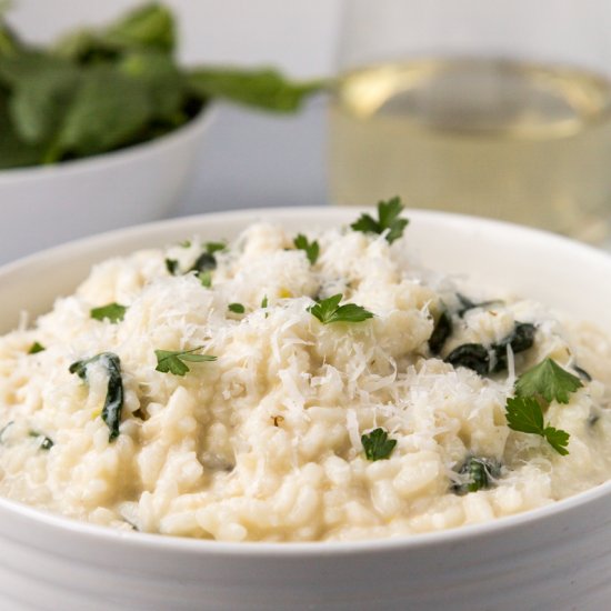 Creamy Spinach & Pecorino Risotto