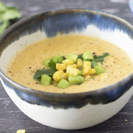 Squash and sweetcorn chowder