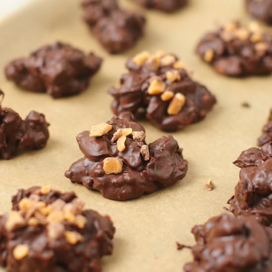 Toffee Chocolate Almond Clusters