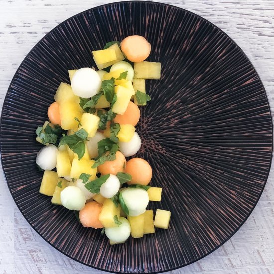 Melon Salad, Maple Syrup & Lime