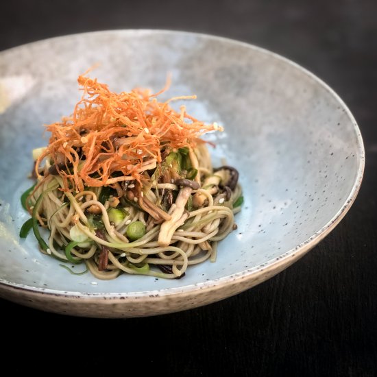 Shimeji Mushrooms & Soba Noodles