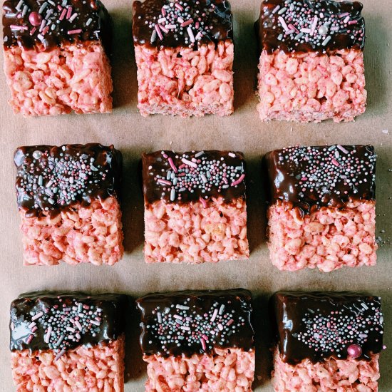 Strawberry Rice Crispy Treats