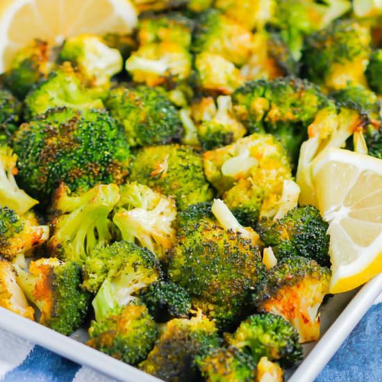 Roasted Garlic Lemon Broccoli