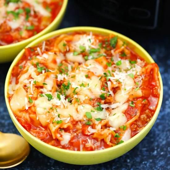 Slow Cooker Lasagna Soup