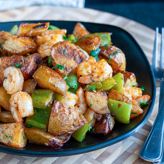 Garlic Roasted Shrimp and Potatoes