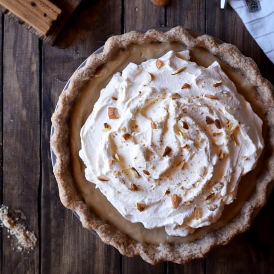 Butterscotch Pie w/ Spiced Rum Whip