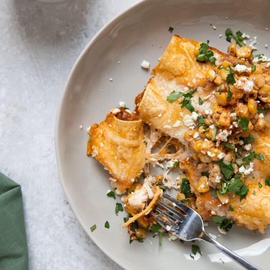 Crockpot Chicken Enchiladas