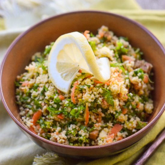 Moroccan Carrot and Kale Couscous