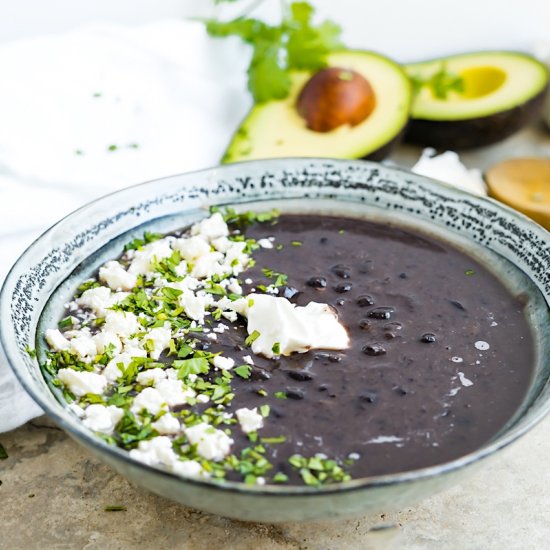 Guatemalan Black Bean Soup