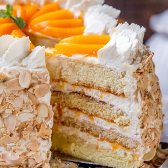 Peaches and Cream Layer Cake