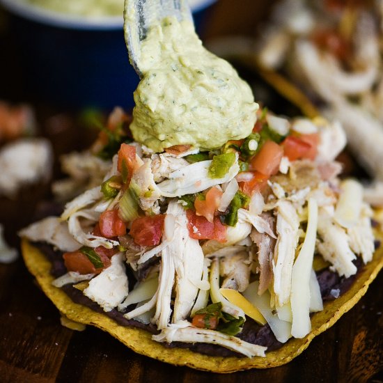 Shredded Chicken Tostadas