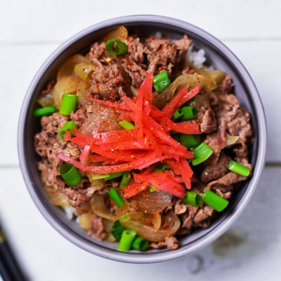 Japanese Gyudon Beef Bowl