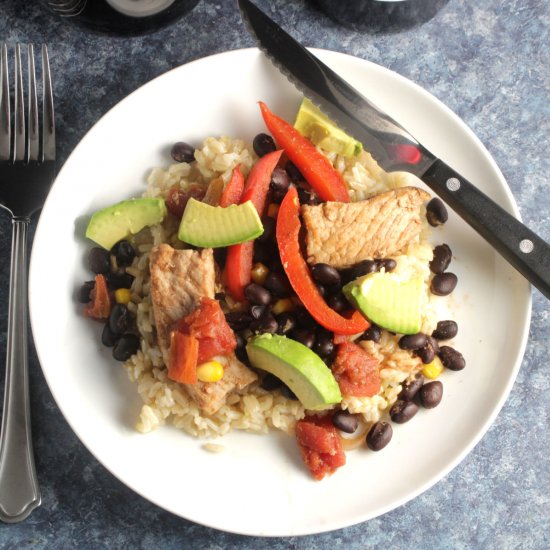 Skillet Pork and Black Beans