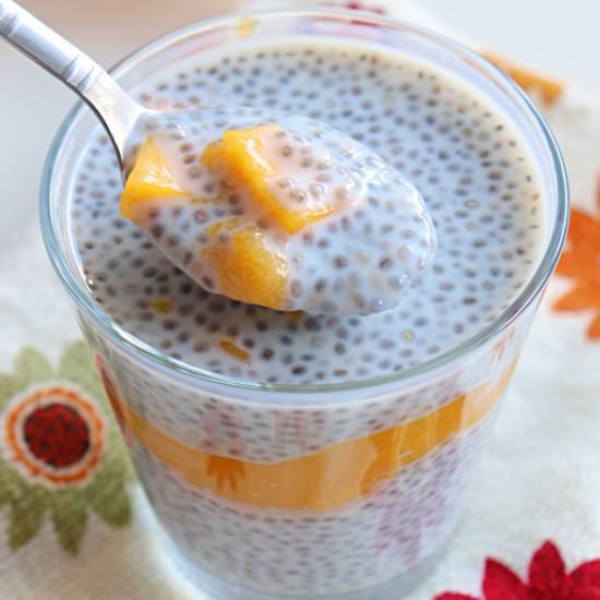 Chia Seed Mango Pudding