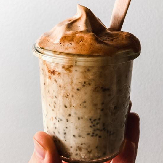 Whipped coffee overnight oats