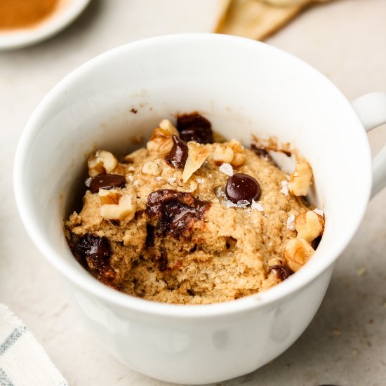 vegan banana bread mug cake