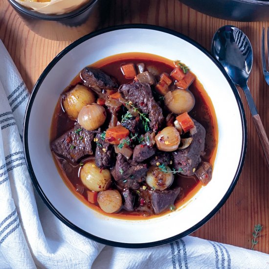 Greek Red Wine Beef Stew