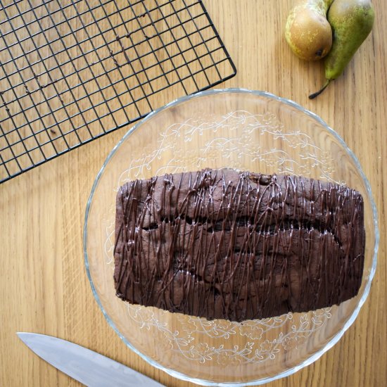 Chocolate and Pear Loaf Cake