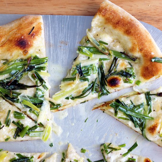 Chive and Spring Onion Pizza