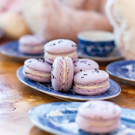 Earl Grey & Lavender Honey Macarons