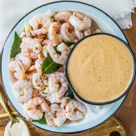 Pickled Shrimp with Comeback Sauce