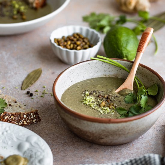 Instant pot Green moong dal soup