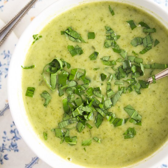 Wild Garlic and Potato Soup