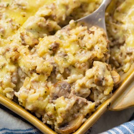 Ground Beef and Rice Casserole