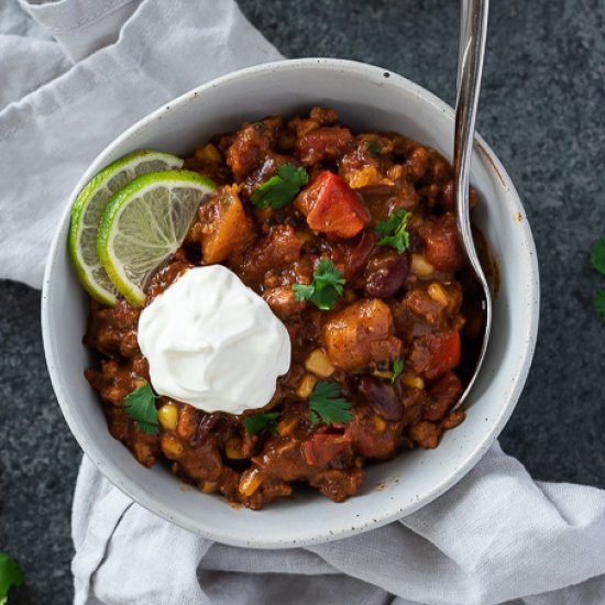 Butternut Squash Turkey Chili