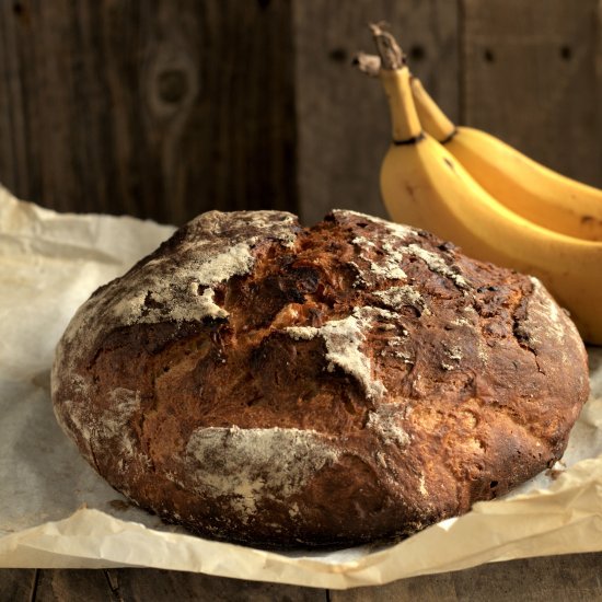 rustic banana yeast bread