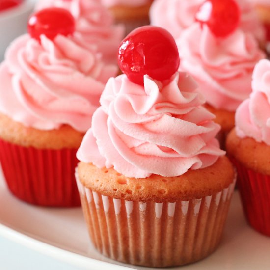 The Best Cherry Chip Cupcakes