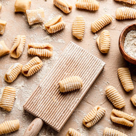 Homemade Cavatelli Pasta (vegan)