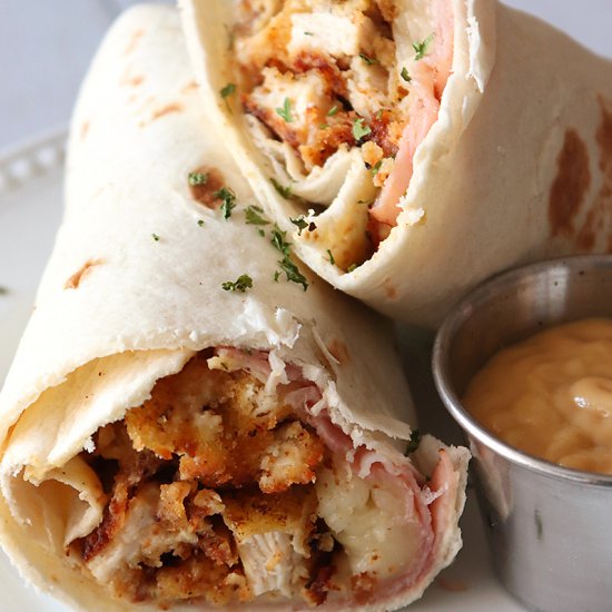 Chicken Cordon Bleu Wraps