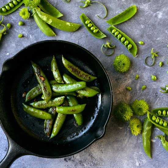 Seared Snap Peas with Garlic