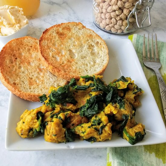 Vegan Scrambled Eggs With Chickpeas