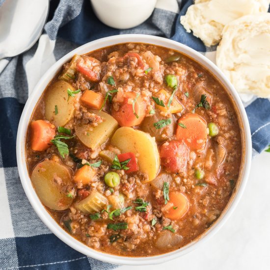 Hamburger Stew with Rice