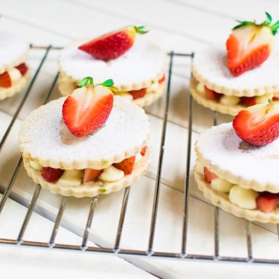 Strawberry pistachio shortcake