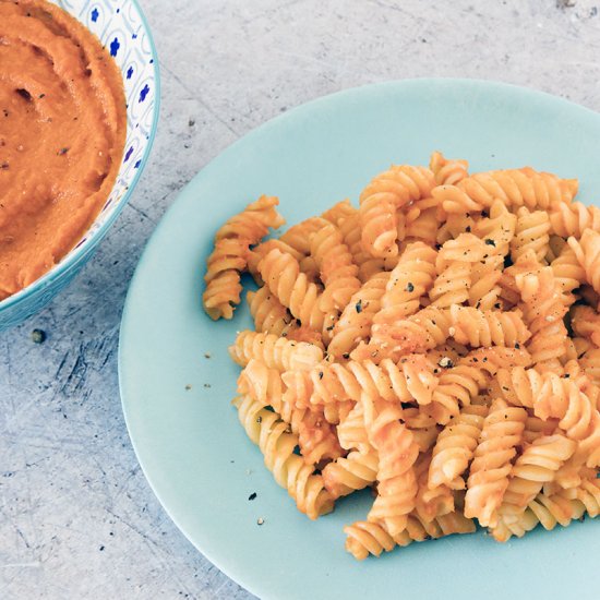 Easy roasted carrot pasta sauce